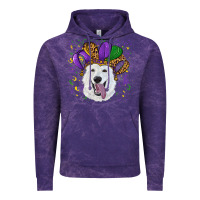 Cloud Purple mardi gras hat  white shepherd Vintage Hoodie - RanaPortraitStore
