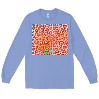 Colony Blue orange leopard glitter Long Sleeve Tee - JahusDesignShop