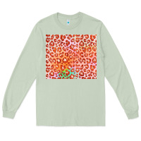 Matcha orange leopard glitter Long Sleeve Tee - JahusDesignShop