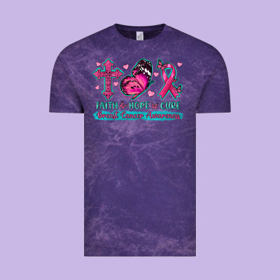 Faith Hope Cure Breast Cancer Awareness Vintage Tee Designed By Texasbilliewilder