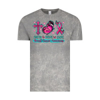 Cloud Rock Faith Hope Cure Breast Cancer Awareness Vintage Tee - texasbilliewilder