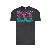 Vintage Black Faith Hope Cure Breast Cancer Awareness Vintage Tee - texasbilliewilder