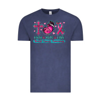 Vintage Denim Faith Hope Cure Breast Cancer Awareness Vintage Tee - texasbilliewilder