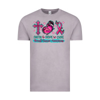 Vintage Zinc Faith Hope Cure Breast Cancer Awareness Vintage Tee - texasbilliewilder