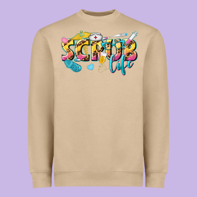Scrub Life Heavyweight Sweatshirt Designed By Texasbilliewilder