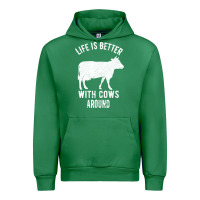Emerald Life Is Better With Cows Around Urban Hoodie - Bettercallsaul