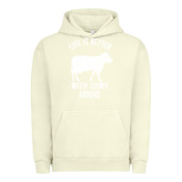 Pigment Pistachio Life Is Better With Cows Around Urban Hoodie - Bettercallsaul