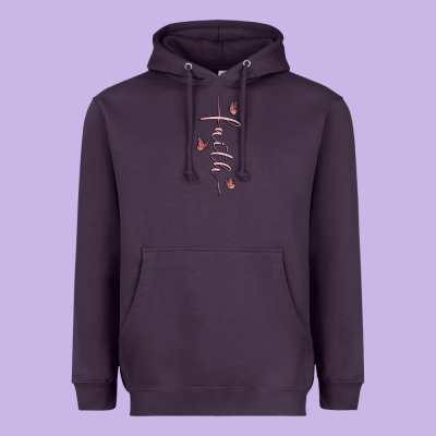Faith Cross Heavyweight Hoodie Designed By Maliassmallbusiness