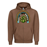 Chestnut cactus rainbow Zipper Hoodie - JahusDesignShop