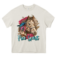 Cream free spirit appaloosa horse Heavy Core Tee - LillyAllenDesigns