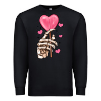 Black skeleton hand with sugar valentines day Premium Sweatshirt - MaliasSmallBusiness