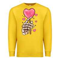 Lemon skeleton hand with sugar valentines day Premium Sweatshirt - MaliasSmallBusiness