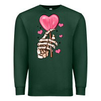 Sports Green skeleton hand with sugar valentines day Premium Sweatshirt - MaliasSmallBusiness