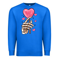 True Royal skeleton hand with sugar valentines day Premium Sweatshirt - MaliasSmallBusiness