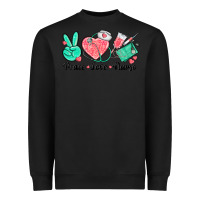 Black peace love nurse Heavyweight Sweatshirt - texasbilliewilder