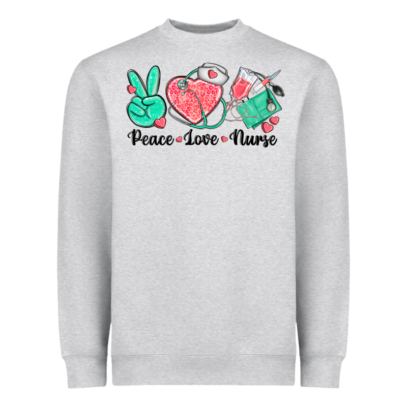 Peace Love Nurse Heavyweight Sweatshirt by texasbilliewilder | Teevron