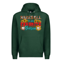 Sports Green baseball is my favorite season Premium Hoodie - BundleAndBundleShop