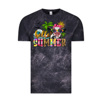 Cloud Black hello summer cow Vintage Tee - Zillion Design Studio