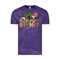 Cloud Purple hello summer cow Vintage Tee - Zillion Design Studio
