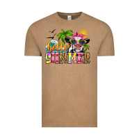 Vintage Coffee hello summer cow Vintage Tee - Zillion Design Studio