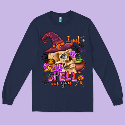 I Put A Spell On You Long Sleeve Tee Designed By Adodesignshop