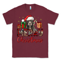 Burgundy merry christmas pitbull Classic Tee - JahusDesignShop