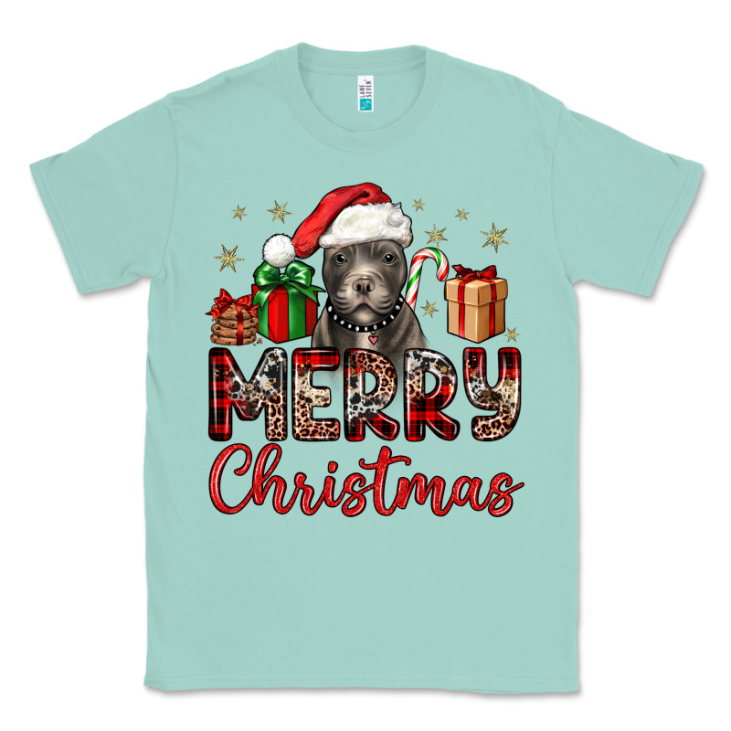 Merry Christmas Pitbull Classic Tee by JahusDesignShop | Teevron