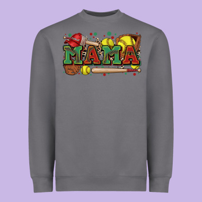 Mama Softball Heavyweight Sweatshirt Designed By Zillion Design Studio