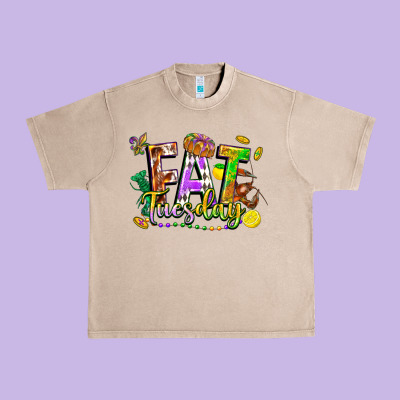 Fat Tuesday Urban Heavy Tee Designed By Fadigitalartstudio