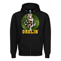 Black cowhide darlin Zipper Hoodie - JahusDesignShop