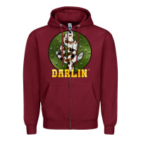 Burgundy cowhide darlin Zipper Hoodie - JahusDesignShop
