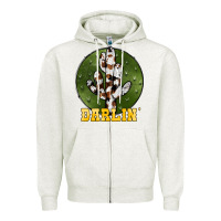 Oatmeal Heather cowhide darlin Zipper Hoodie - JahusDesignShop