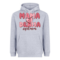 Heather Grey mama of drama girl mom Heavyweight Hoodie - MaliasSmallBusiness