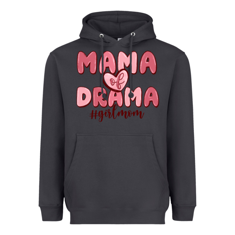 Mama Of Drama Girl Mom Heavyweight Hoodie by MaliasSmallBusiness | Teevron