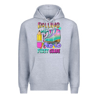 Heather Grey rolling into first grade Premium Hoodie - BundleAndBundleShop