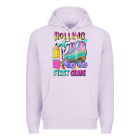 Lilac rolling into first grade Premium Hoodie - BundleAndBundleShop