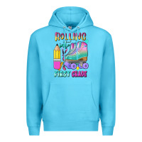 Ocean Blue rolling into first grade Premium Hoodie - BundleAndBundleShop