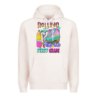 Pale Pink rolling into first grade Premium Hoodie - BundleAndBundleShop