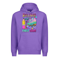 Purple rolling into first grade Premium Hoodie - BundleAndBundleShop