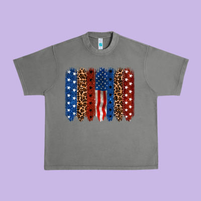 Back To Blue Brushstroke 4th Of July Urban Heavy Tee Designed By Cowgirlartshop