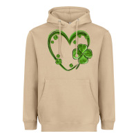 Mushroom st patricks day shamrock heart Heavyweight Hoodie - MaliasSmallBusiness