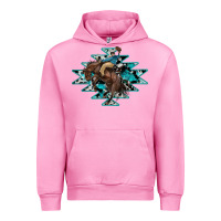 Fuchsia Pink western cowboy Urban Hoodie - RanaPortraitStore