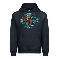 Navy western cowboy Urban Hoodie - RanaPortraitStore