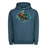 Pigment Midnight Navy western cowboy Urban Hoodie - RanaPortraitStore