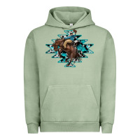 Pigment Oil Green western cowboy Urban Hoodie - RanaPortraitStore