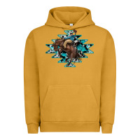 Pigment Peanut Butter western cowboy Urban Hoodie - RanaPortraitStore
