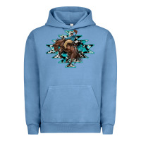 Pigment Pebble Blue western cowboy Urban Hoodie - RanaPortraitStore