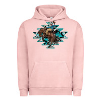 Pigment Salmon western cowboy Urban Hoodie - RanaPortraitStore