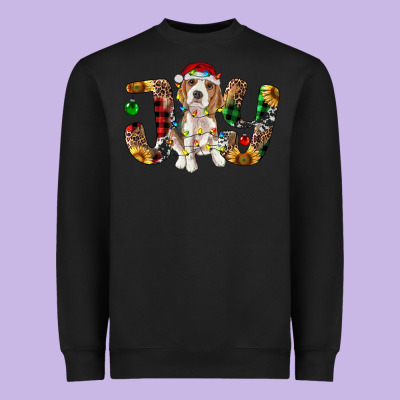 Beagle Christmas Joy Heavyweight Sweatshirt Designed By Ranaportraitstore