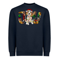Navy beagle christmas joy Heavyweight Sweatshirt - RanaPortraitStore